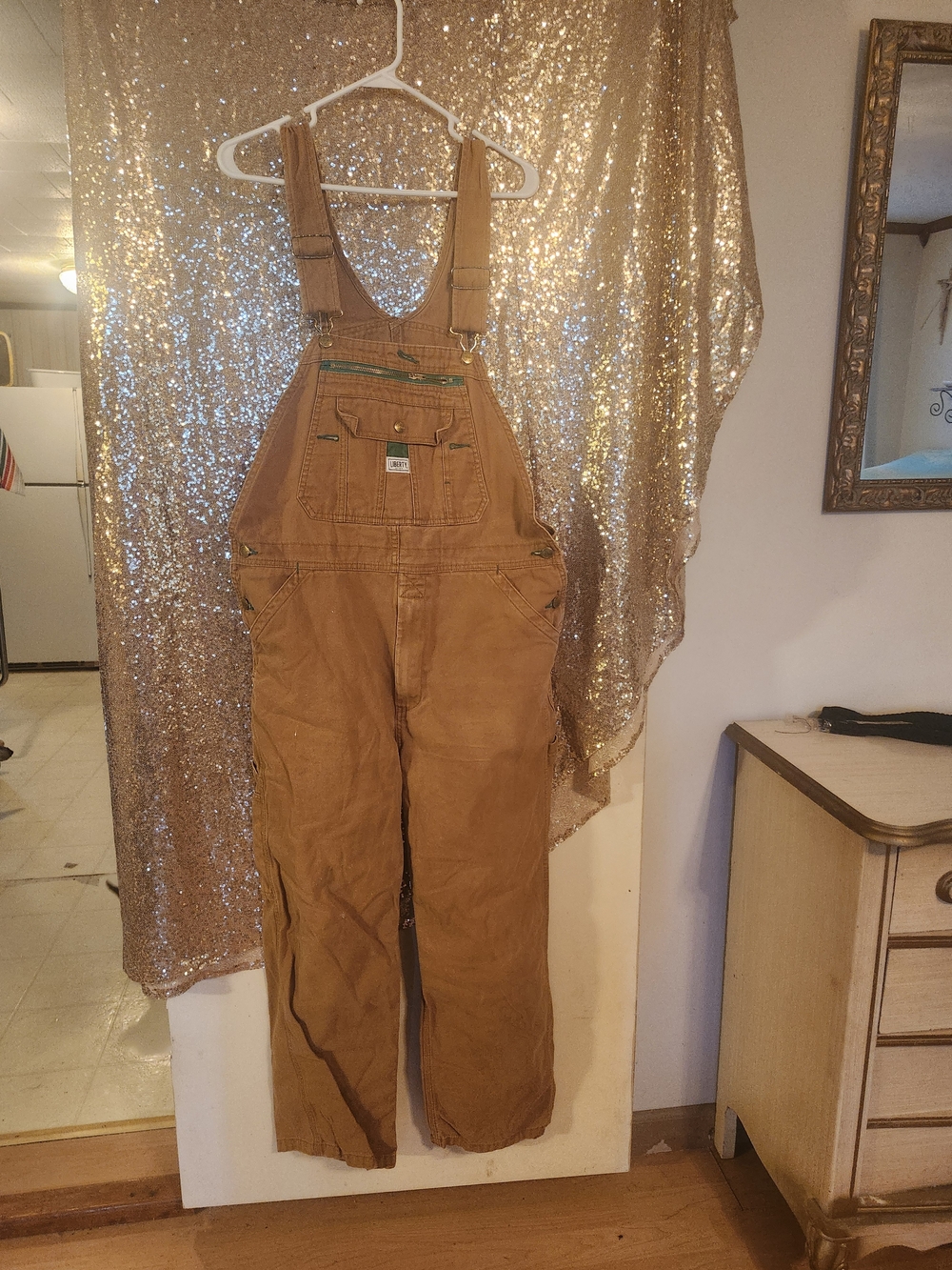 Brown Mens Carpenter Overalls Jeans